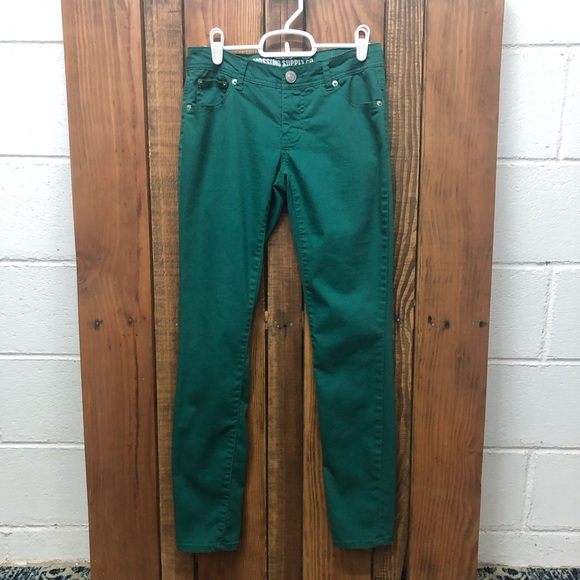 Mossimo Supply Co. size 5 green skinny jeans - Picture 2 of 7